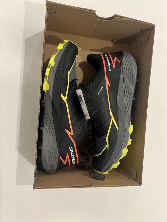 $139 SALMON Thundercross Men’s 11.5 Trail Running Shoes Black 472954 main image 4